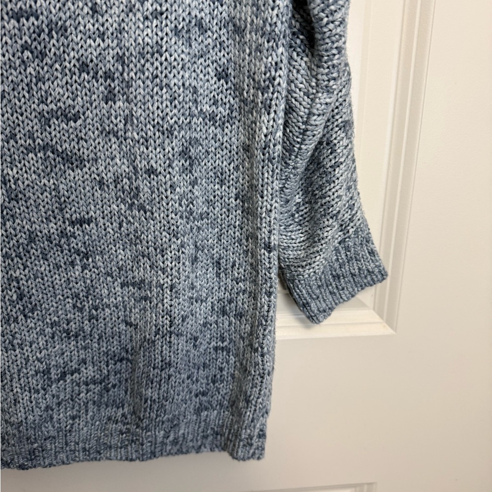 Dynamite Blue Marled Knit Women's Sweater with cropped sleeves in size XS - Picture 5 of 6
